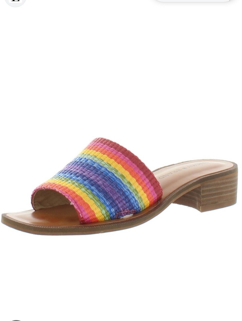 Lucky Brand Woven Frijana Rainbow Slide Sandals Size 8